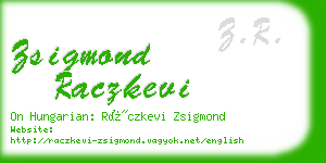 zsigmond raczkevi business card